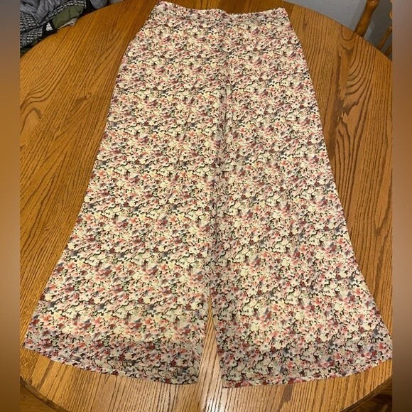 Cato Floral Wide Leg Flare Elastic Waist Dress or Casual Pants - Picture 3 of 16